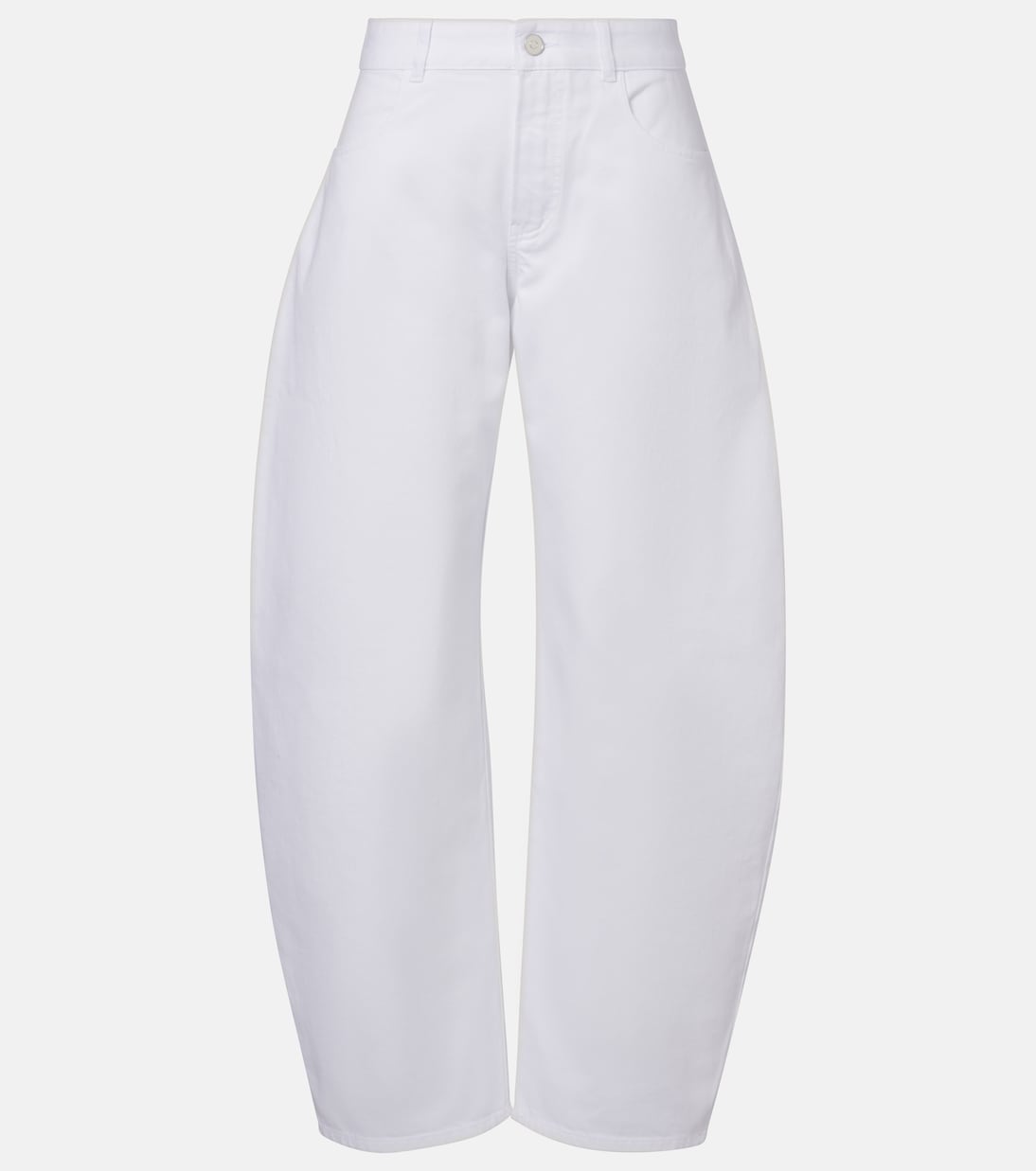 

Джинсы с бочкообразными штанинами средней посадки Alaïa, Blanc
