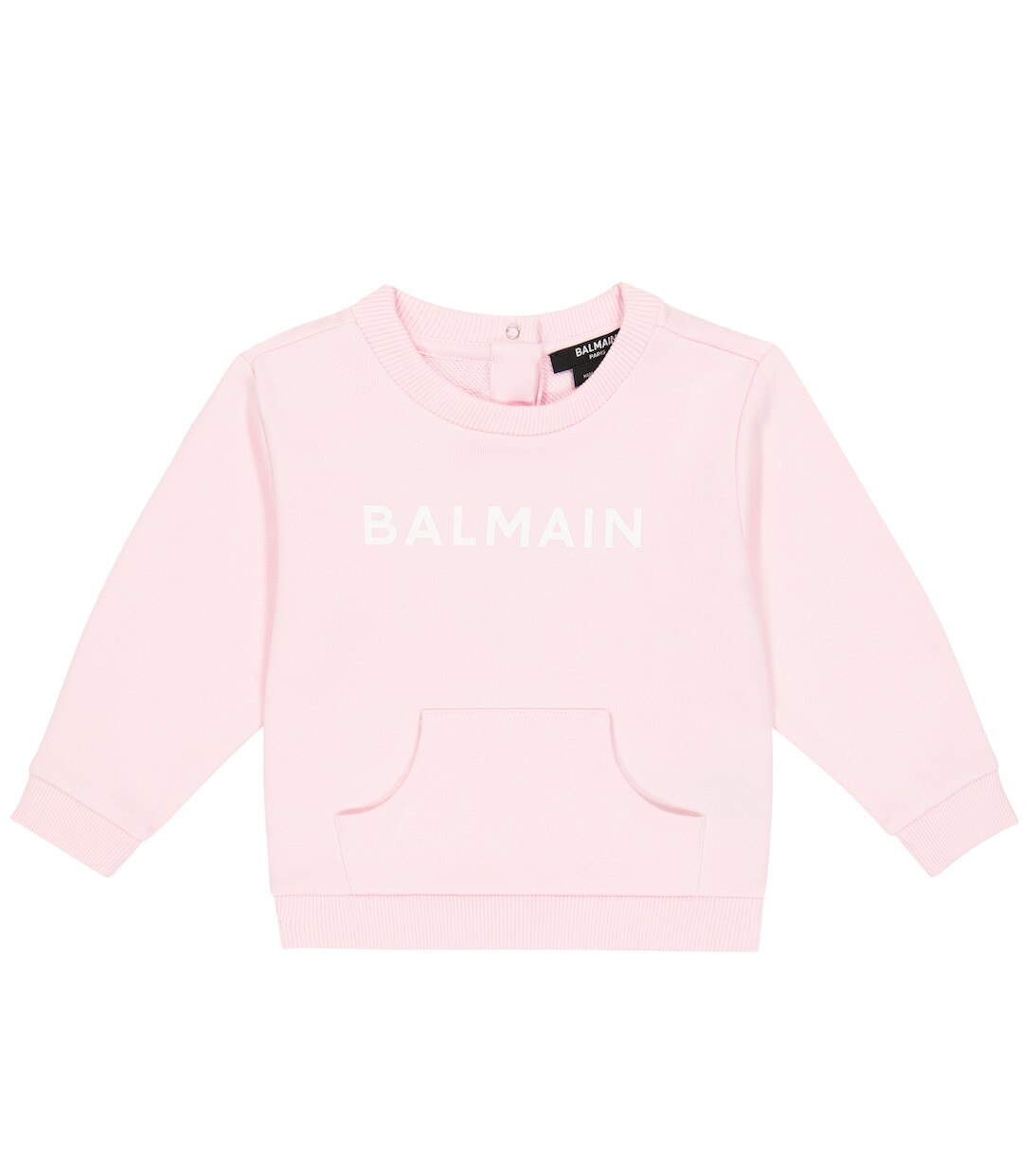

Толстовка из хлопкового джерси с логотипом baby Balmain Kids, розовый