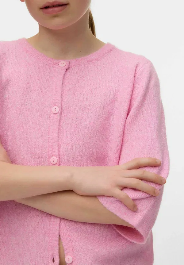 Кардиган вязаный Vmdoffy knit cardigan Vero Moda Girl, бонбон — фото 3