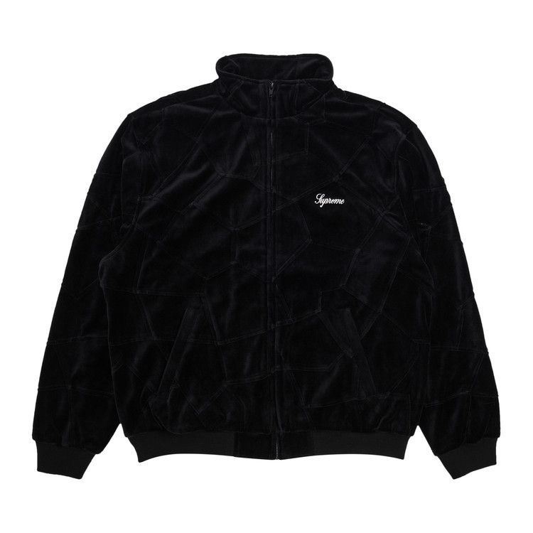 

Спортивная куртка Supreme Patchwork Velour Track Jacket, Black