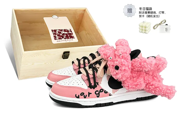 

Кроссовки Nike Dunk Skateboard Shoes Women's Low-Top White, Розовый, Кроссовки Nike Dunk Skateboard Shoes Women's Low-Top White