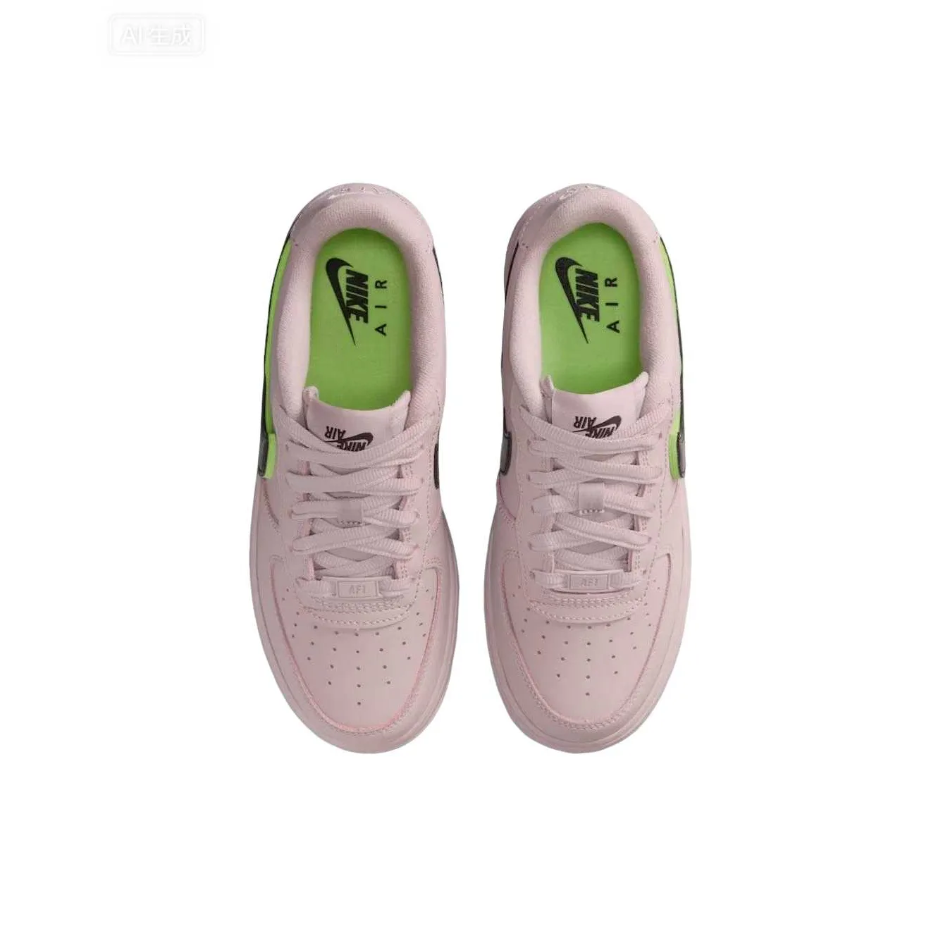 Кроссовки для скейтбординга Air Force 1 Lv8 Kids' Unisex Nike, розовый черный — фото 4