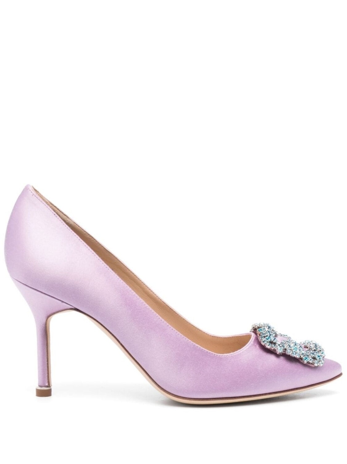 

Manolo Blahnik атласные туфли Hangisi 80, фиолетовый