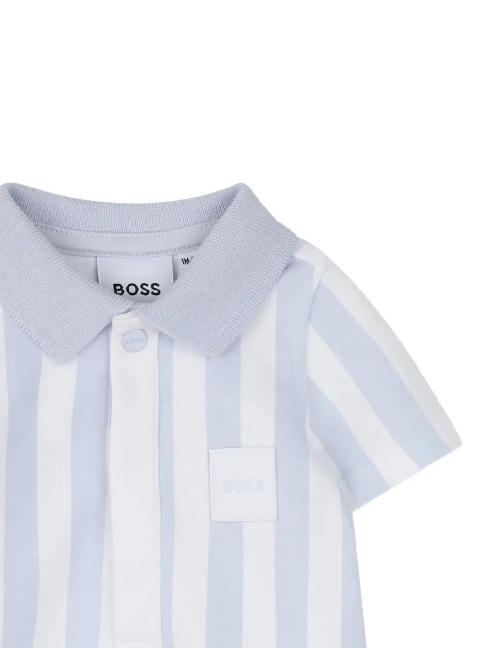 Купальник в полоску с воротником BOSS Kidswear, синий — фото 3