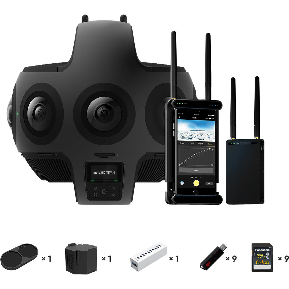 

Премиум-комплект камеры Insta360 Titan 11K Cinematic 360/VR