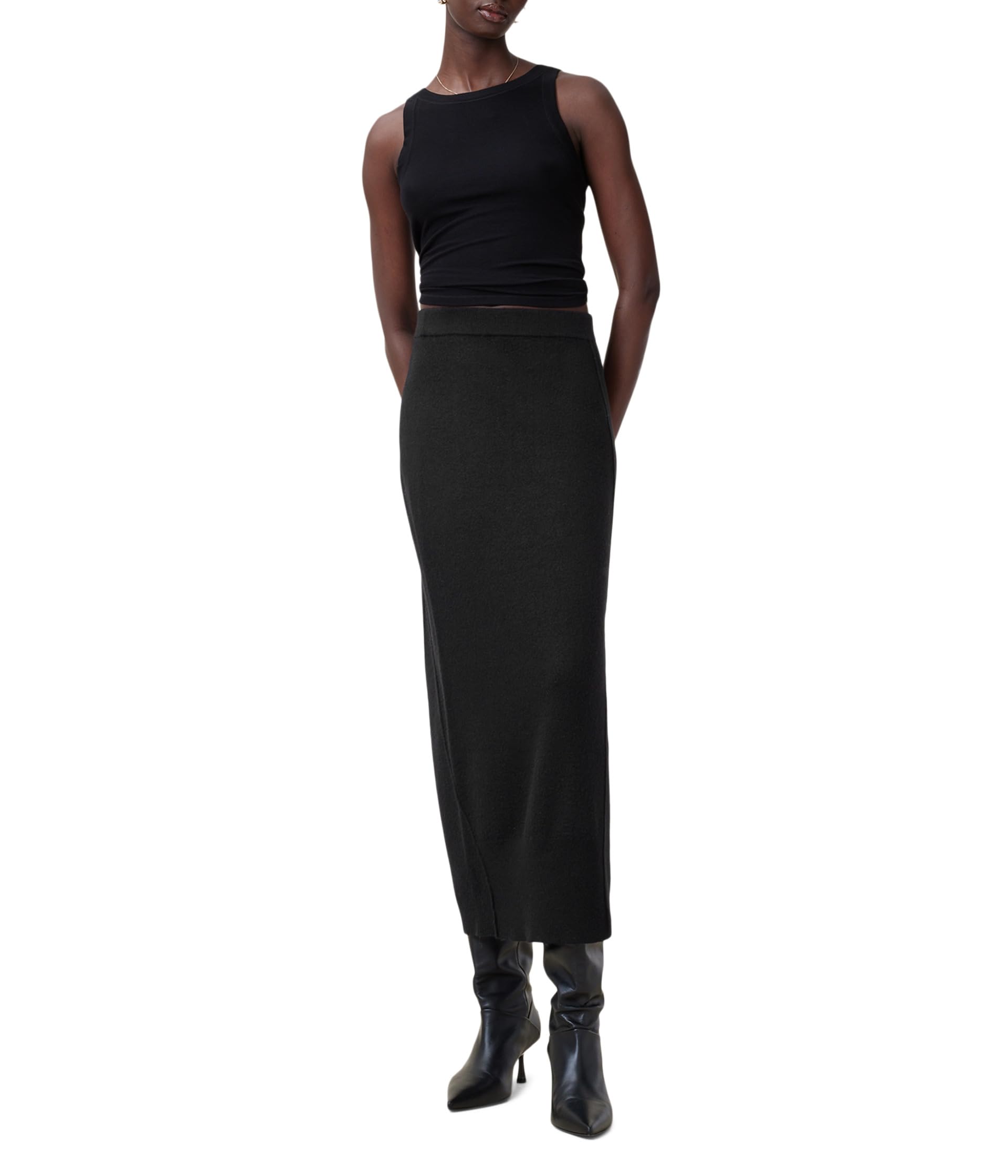 Юбка AllSaints Antonia Skirt, черный — фото 4