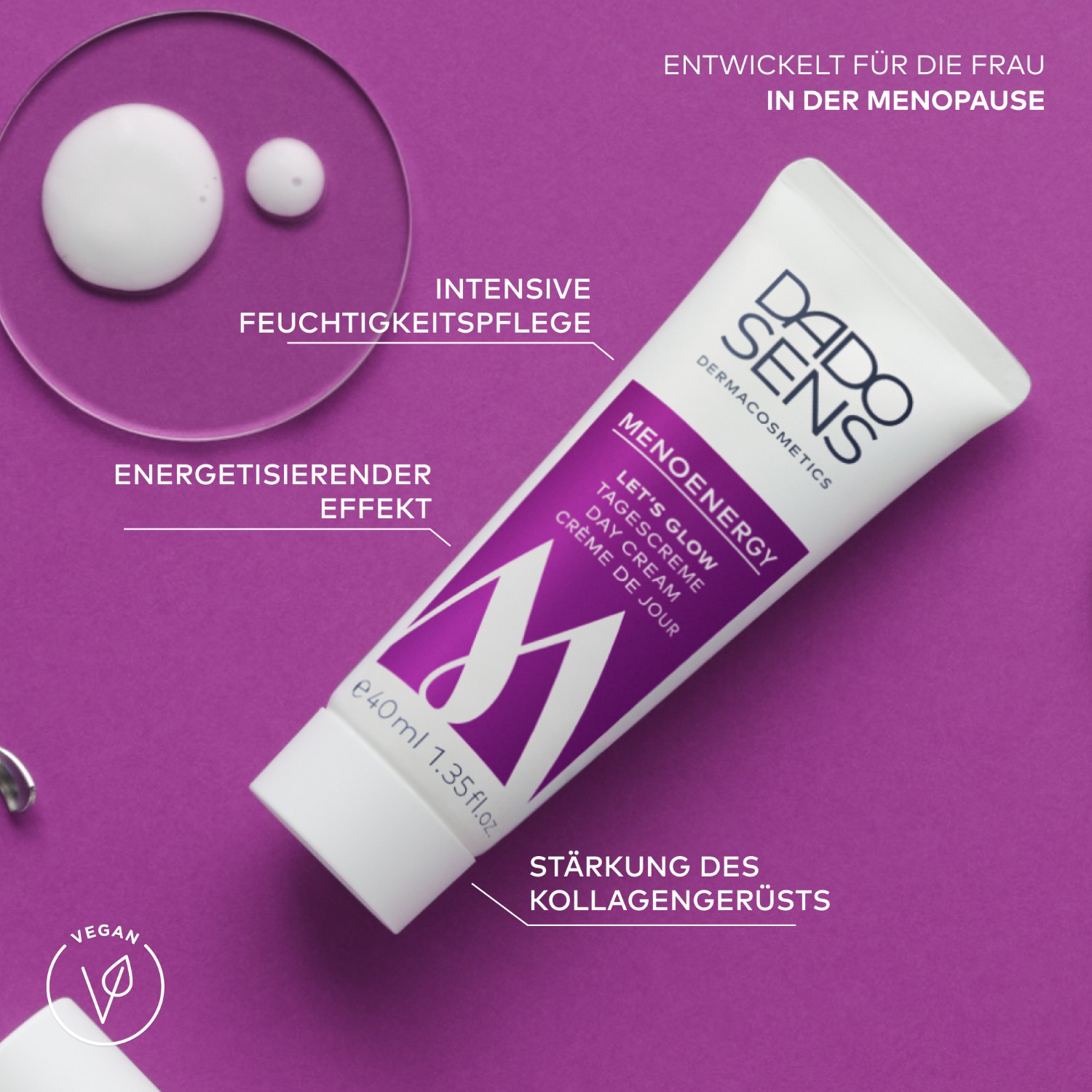 Масло для лица Dado Sens Dermacosmetics — Дневной menoenergy let‘s glow day cream , объем, 40 мл — фото 4
