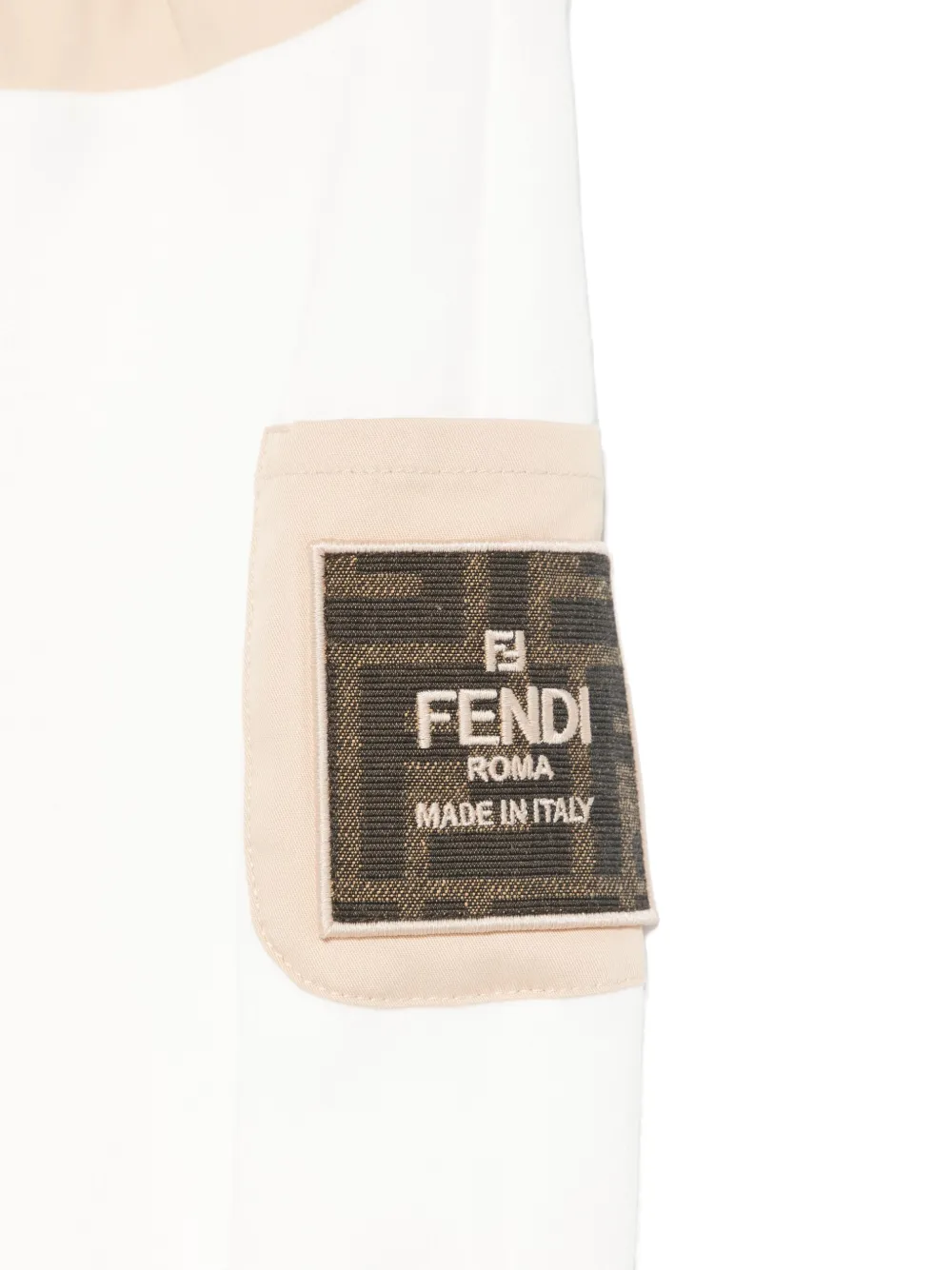 Спортивные брюки с нашивкой-логотипом FENDI KIDS, белый — фото 3