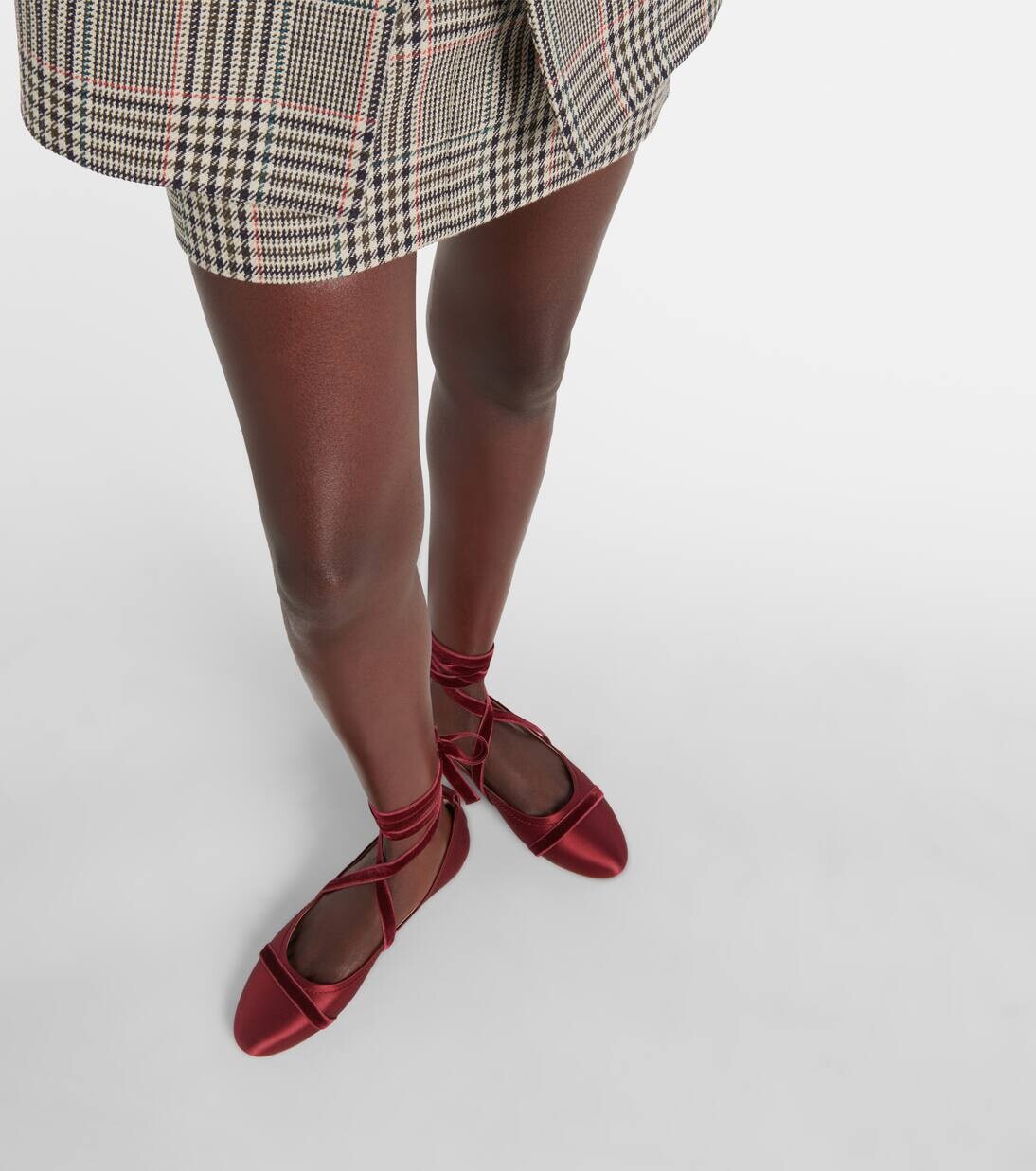 Балетки Spencer из атласа Malone Souliers, цвет burgundy/burgundy — фото 4