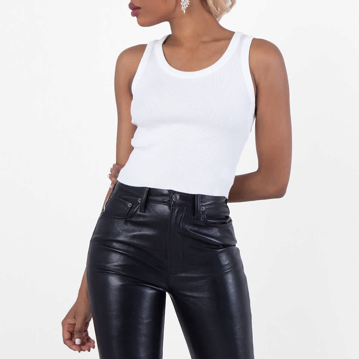 

Танк «Золотистый сморщенный мак» AGOLDE, белый