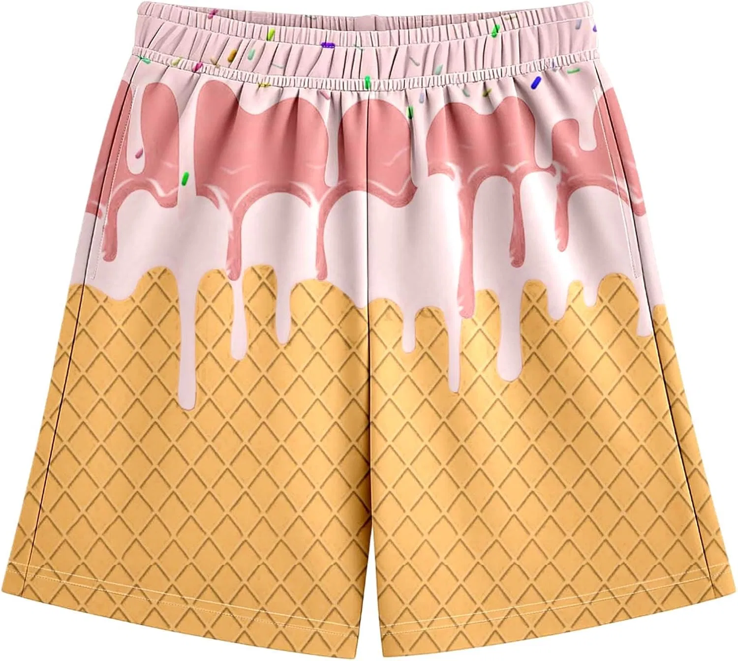 Шорты активные с принтом Ice Cream, бренд Generic, цвет 03-light Pink — фото 3