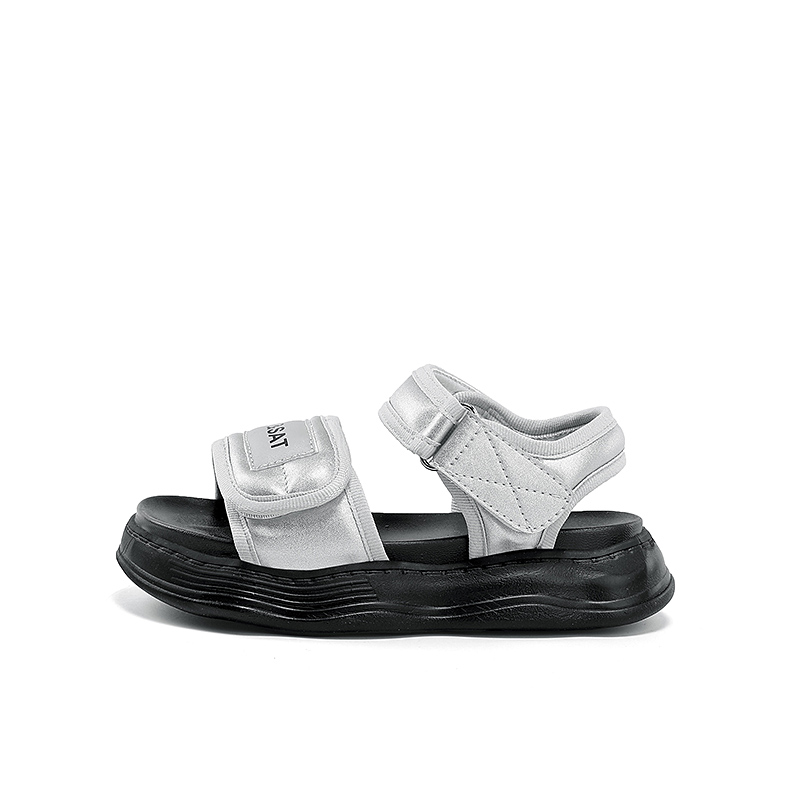 

Нескользящие, амортизирующие, износостойкие, дышащие, легкие детские сандалии для детей ST&SAT, серебряный/черный