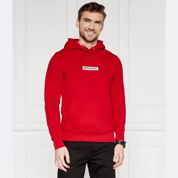 Толстовка-Коробка монотипного кроя обычного кроя Tommy Hilfiger, красный — фото 2
