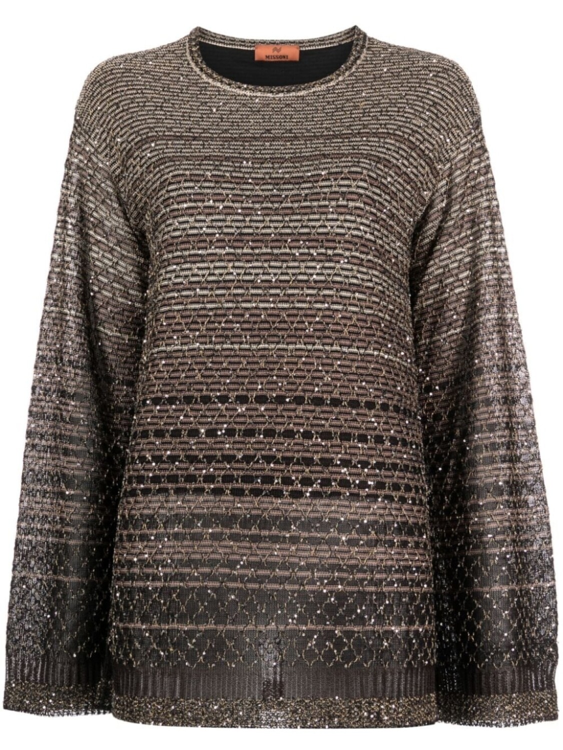 

Missoni полосатый джемпер с круглым вырезом, черный