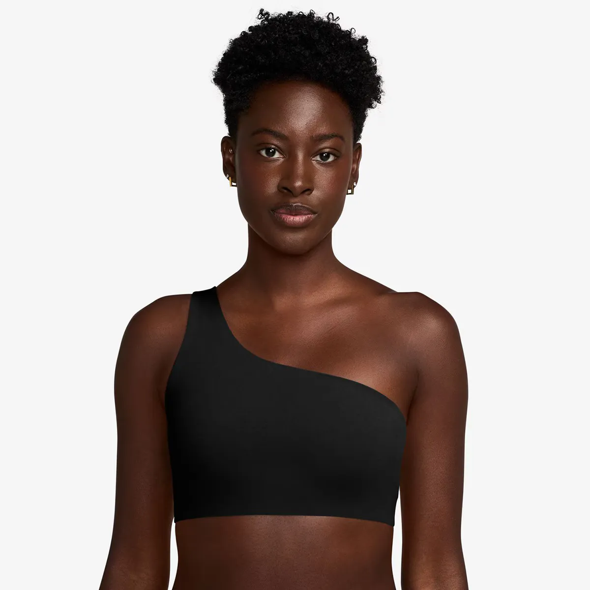

Асимметричный женский топ Nike Zenvy, чёрный