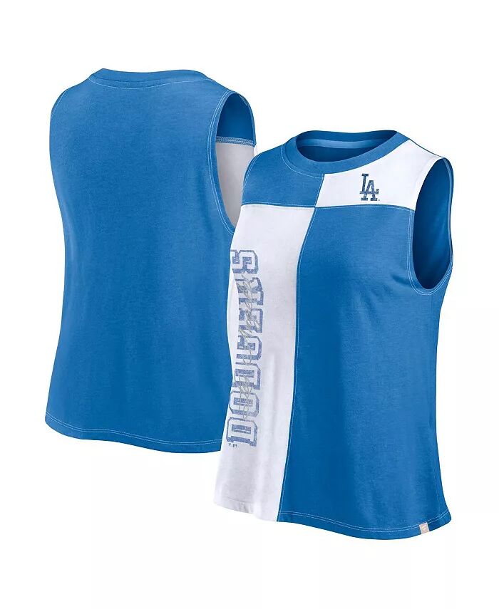 

Женская майка-топ Color-block Los Angeles Dodgers Royal/White Fanatics