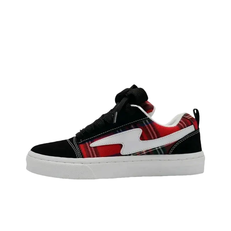 

JimiXiong Низкие скейтерские кроссовки унисекс Scottish Red с черными шнурками, цвет Scottish Red (Black Laces)