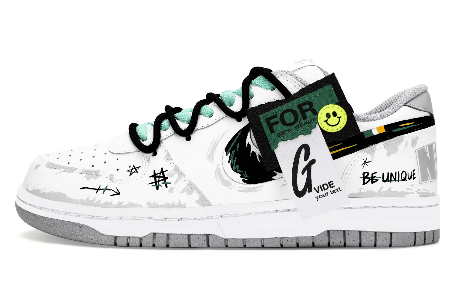 Кроссовки Nike Big Low Black White — фото 3