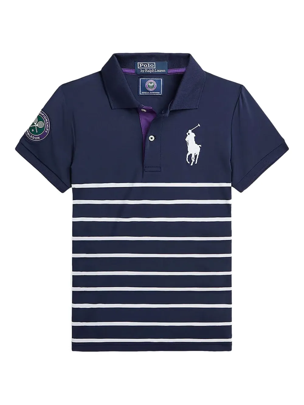 

Полосатая рубашка поло Polo Ralph Lauren Kids, синий