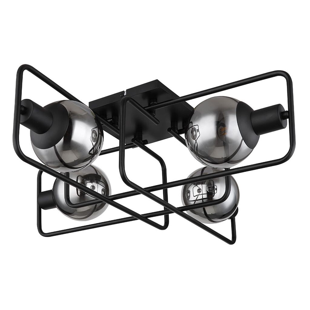 

Потолочный светильник, металлический каркас, стеклянные шары, дымчатый, L 61 см Globo Lighting