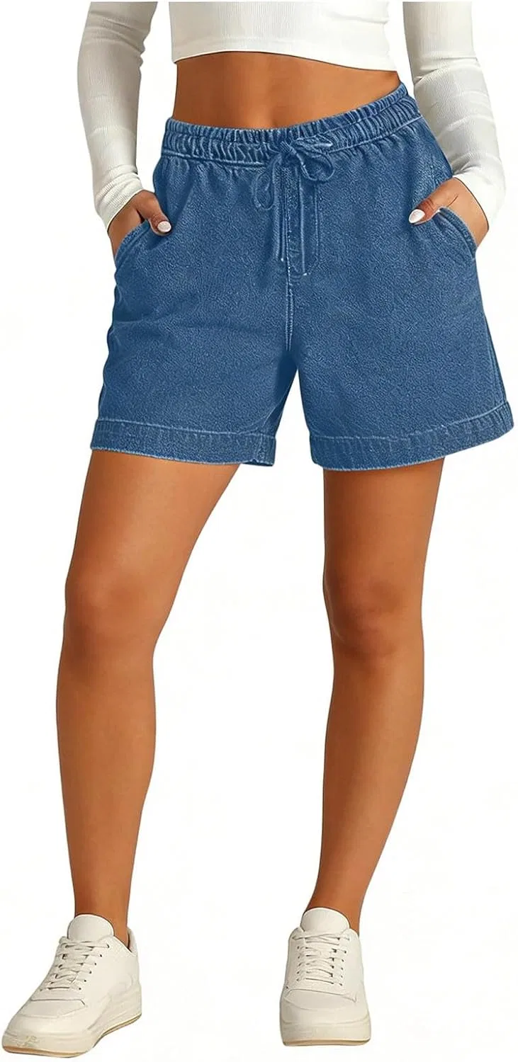 Active шорты джинсовые Women's Casual Denim, stretch, синие — фото 2