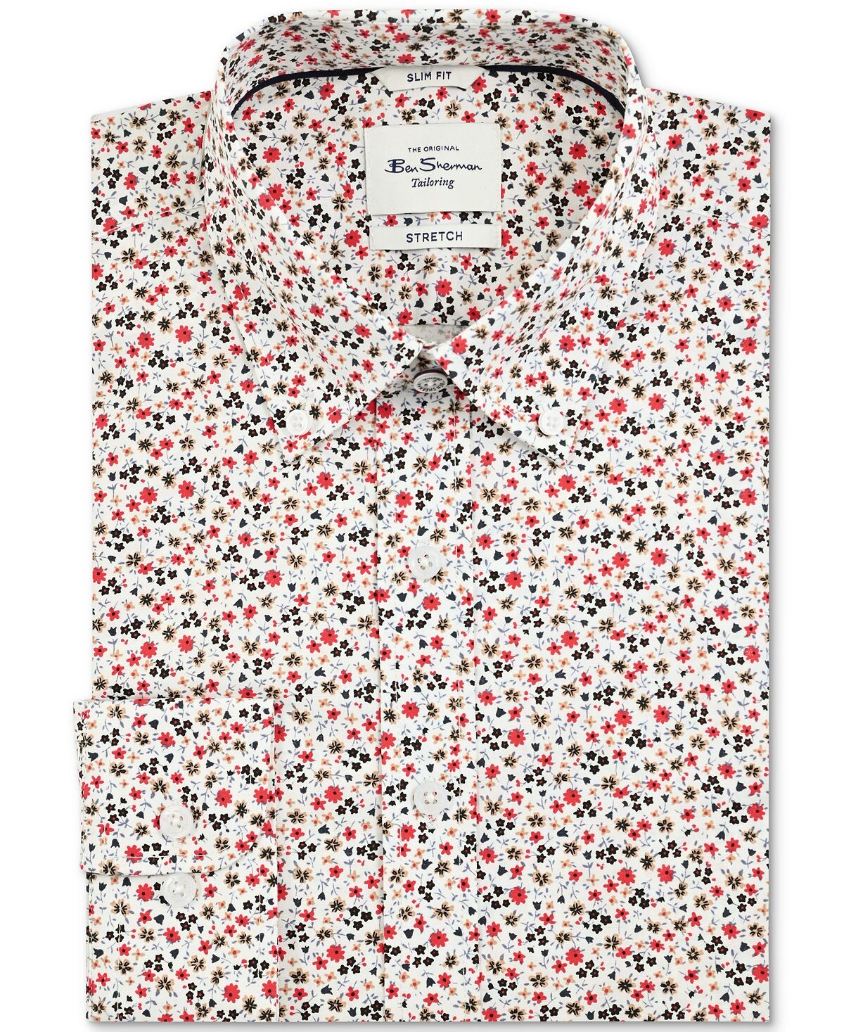 

Мужская рубашка узкого кроя с цветочным принтом Ben Sherman