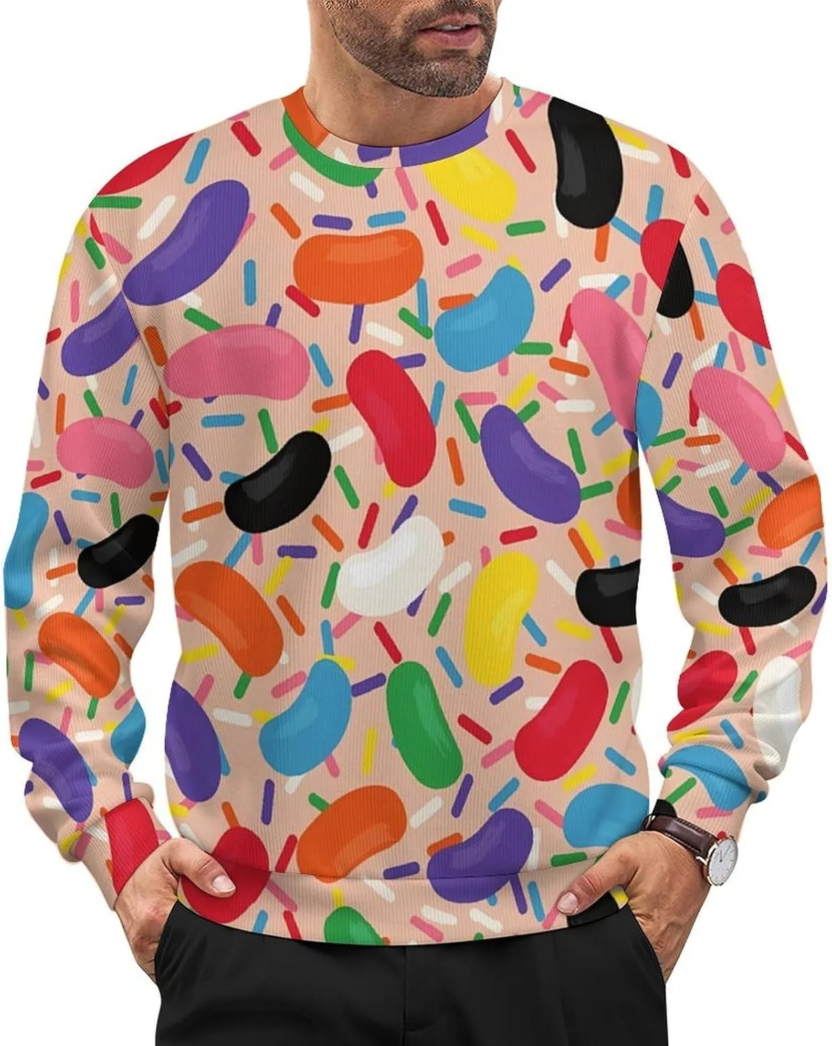 

Мужской свитер-пуловер с круглым вырезом, свободный крой, легкий, для осени и зимы FZHTNJOJR