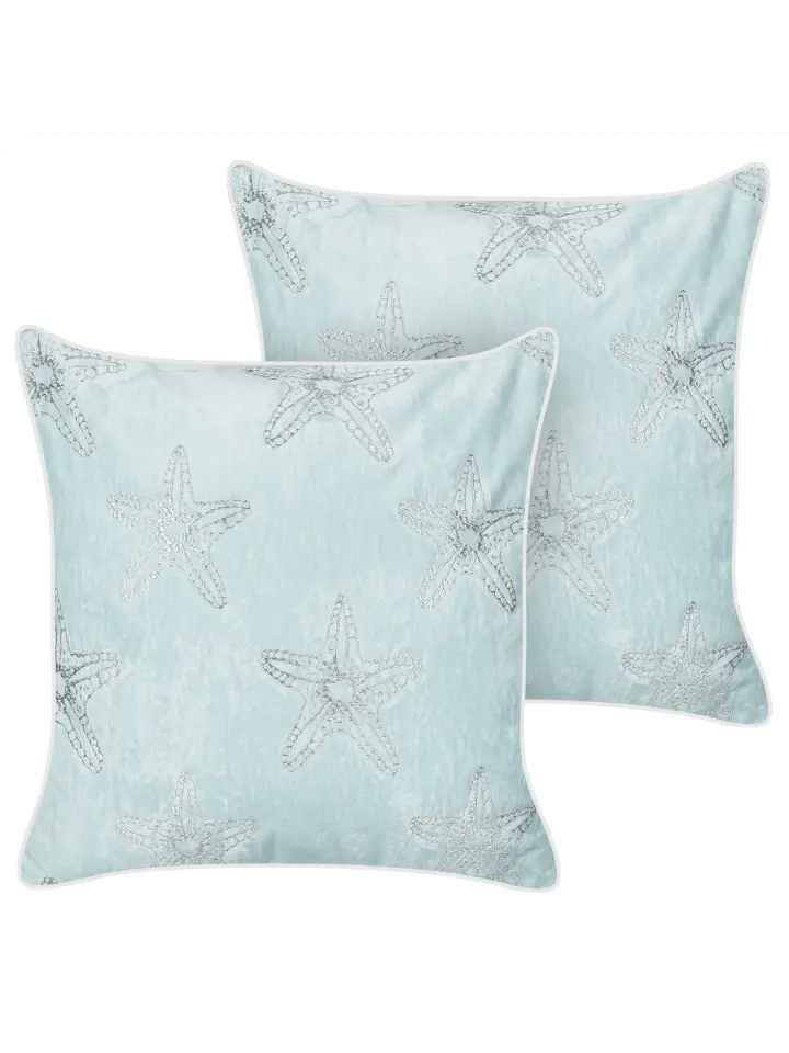 

Декоративная подушка Beliani 2er Set Deko CERAMIUM, цвет blau/weiß