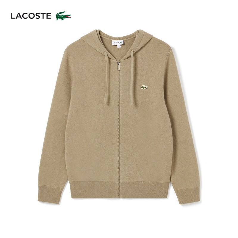 

Кардиган шерстяной мужской Lacoste с капюшоном, песочный