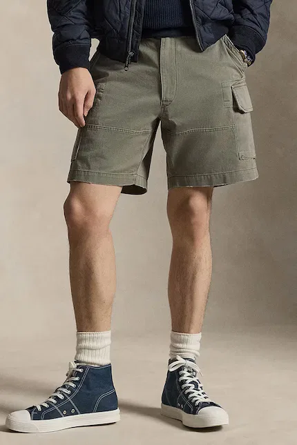 Шорты карго хлопковые Polo Ralph Lauren, серый