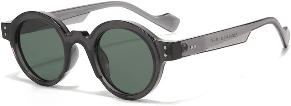 

Круглые солнцезащитные очки Rivet с защитой от УФ-излучения UV400 для женщин и мужчин, в стиле панк, для занятий спортом на открытом воздухе, бега и верховой езды UYPTK, Gray G15