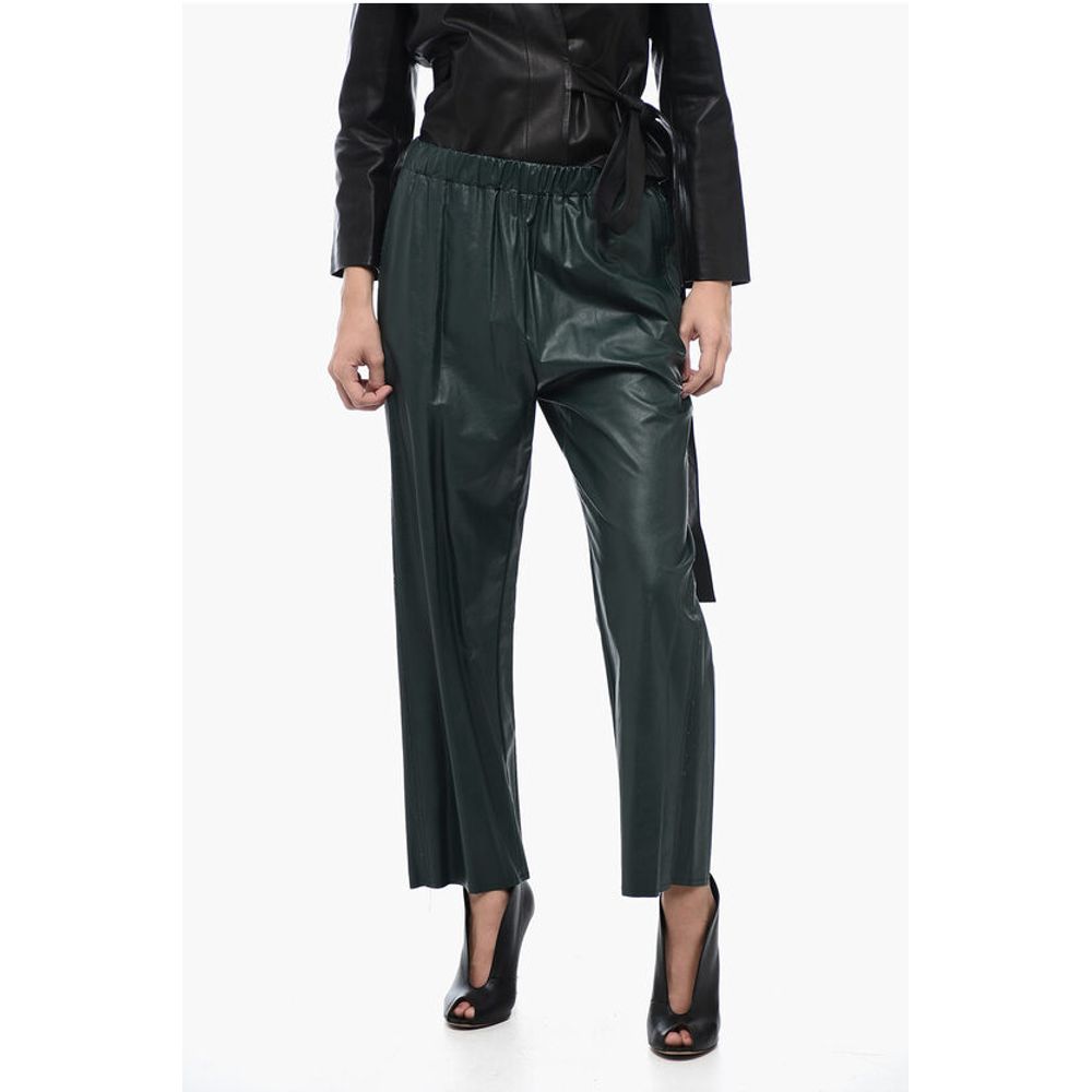 

MM6 Штаны из эко-кожи с эластичным поясом Maison Margiela, Green