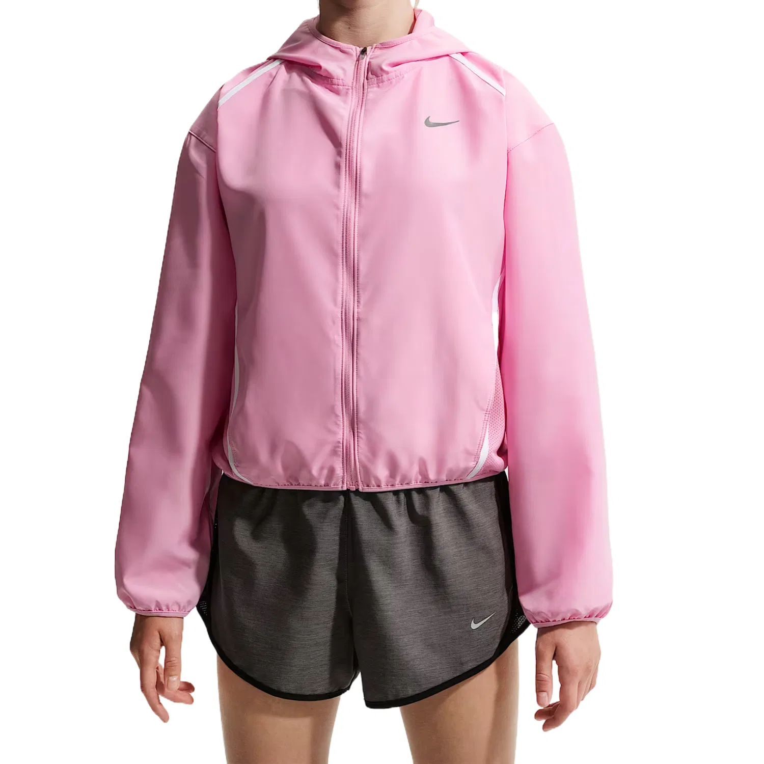 Детская куртка с капюшоном, средней растяжимости Rise Pink Nike
