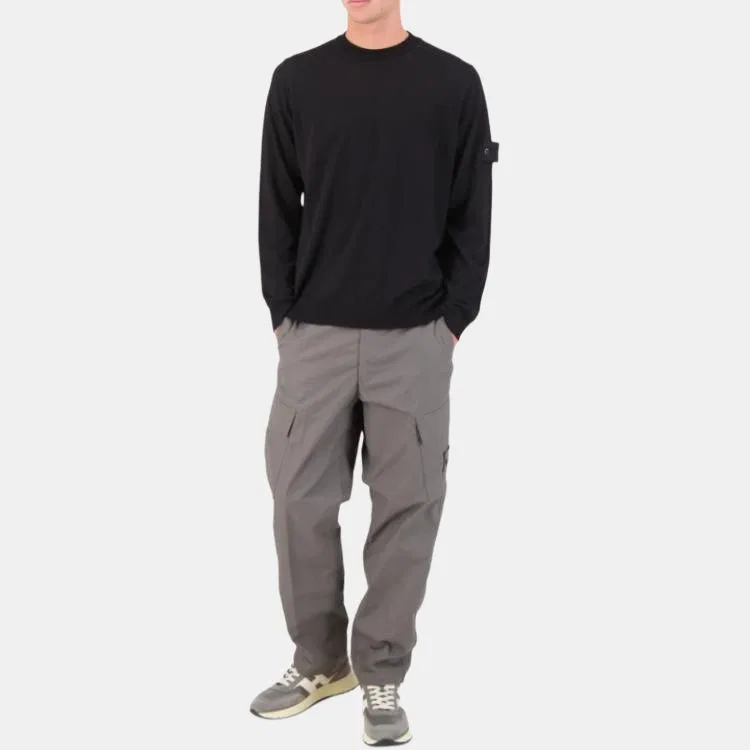 Мужской свитер с патчем-компасом Compass Patch Crewneck Jumper STONE ISLAND, Black — фото 4