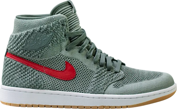 

Кроссовки Air Jordan 1 High Flyknit Clay Green, зеленый