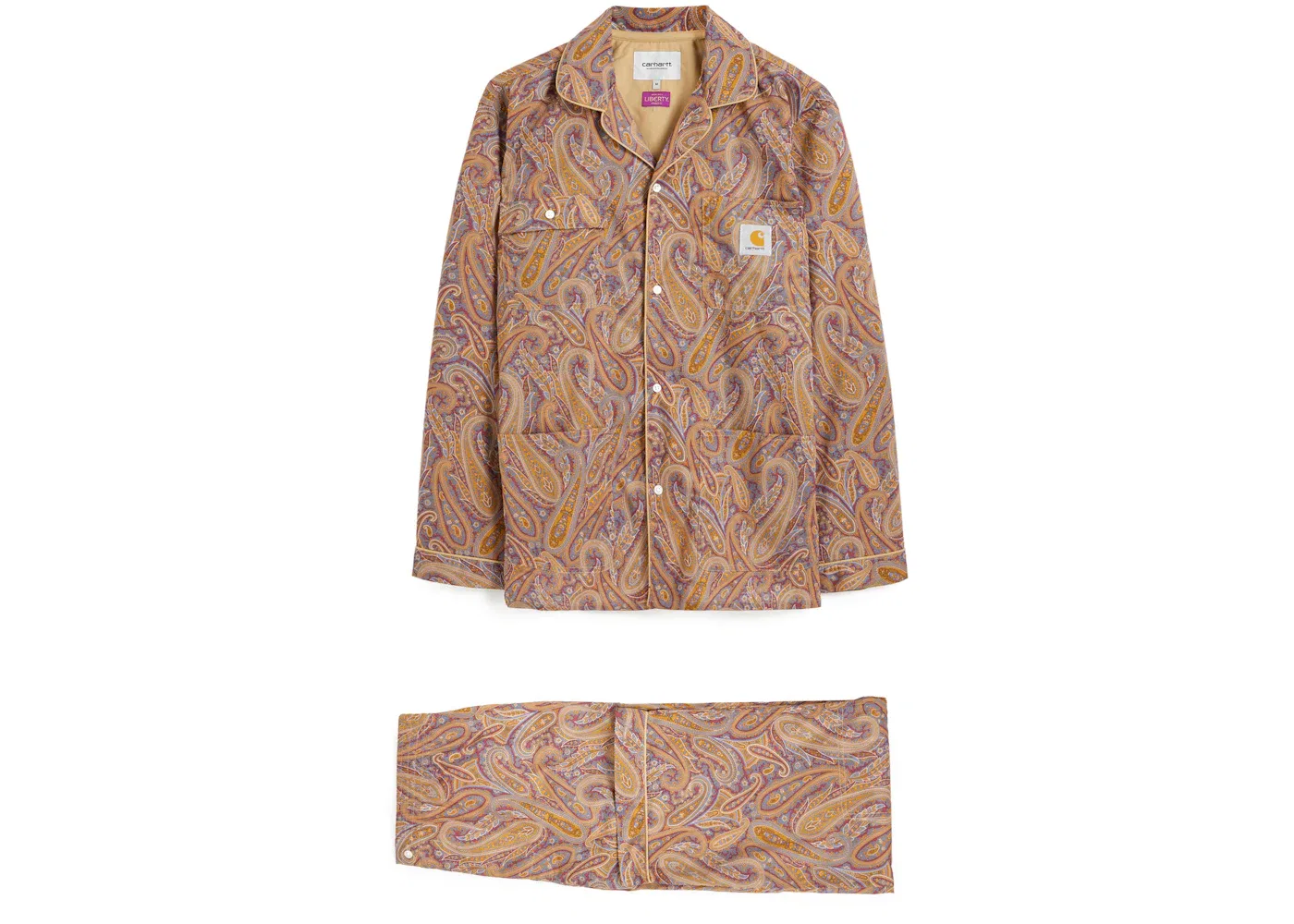 Детская пижама с принтом Paisley Park Liberty Print Carhartt, коричневый