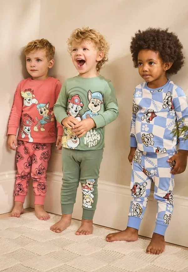 Пижамный набор Regular Fit из 3 предметов, хлопок, Paw Patrol, Next, Green Blue Red, красный/синий/зеленый — фото 2