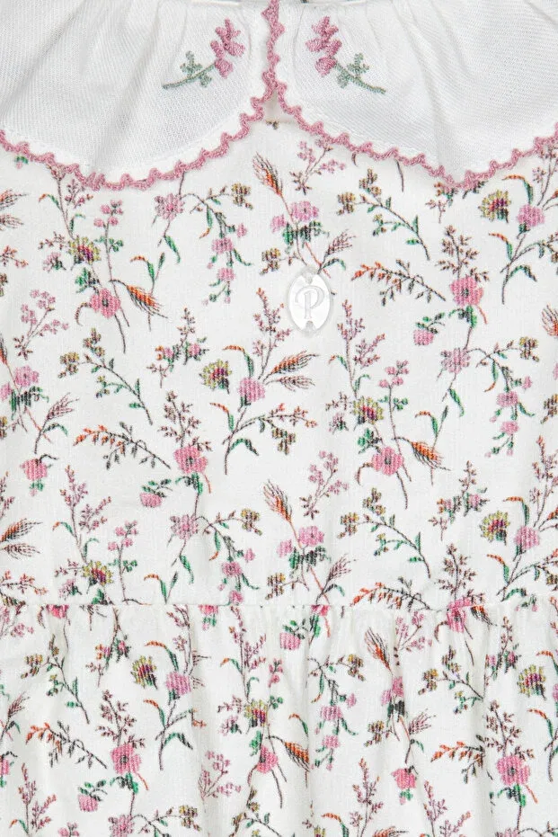 Детский комбинезон для девочек с длинным рукавом Newborn floral romper Patachou, 405-Flowered — фото 4