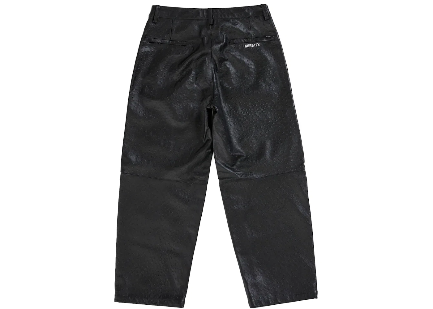 Мужские штаны с принтом Supreme GORE-TEX Ostrich Embossed Leather Pant, Black — фото 2
