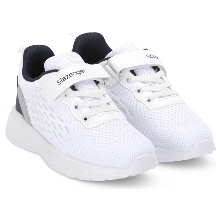 Детские спортивные кроссовки на липучках Flarex Slazenger, Серо-белый — фото 2