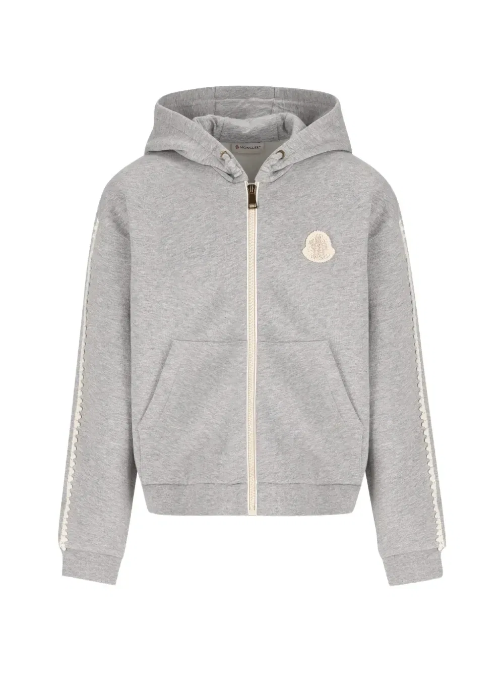 Толстовка с нашивкой-логотипом Moncler Enfant, серый