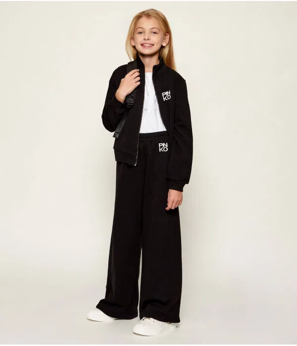 Детские спортивные штаны для девочек Relaxed Fit Pinko Up, черный — фото 2