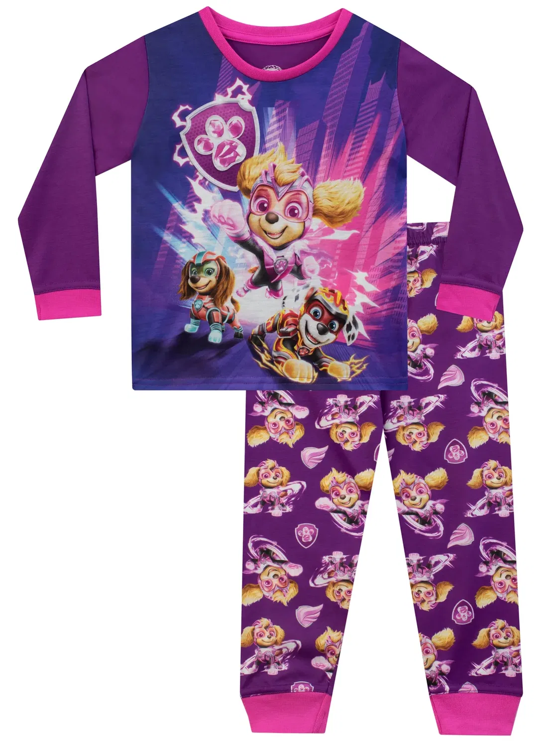Детская пижама с длинным рукавом Skye Paw Patrol, Purple