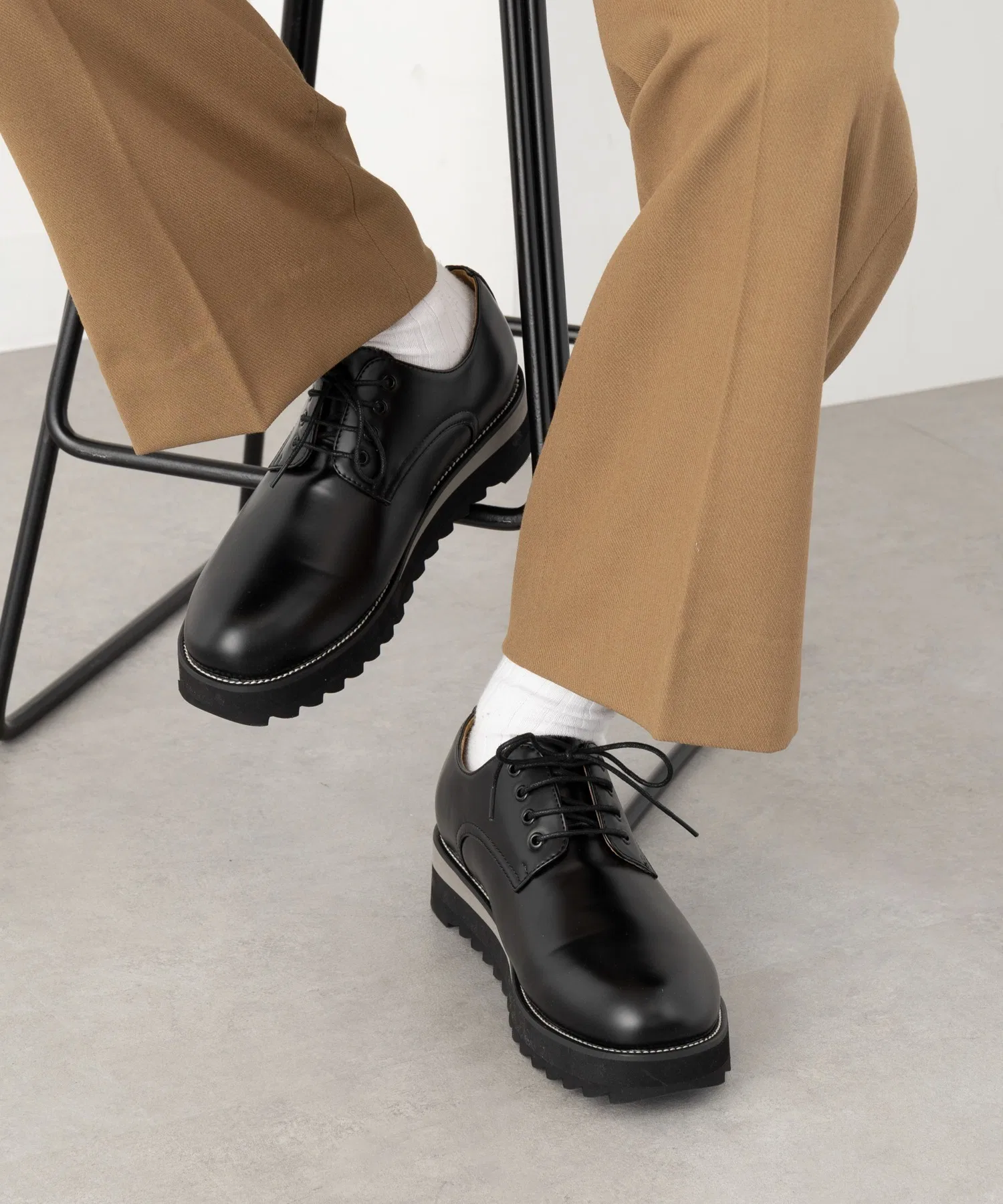 Мужские туфли Haus Shark Sole из искусственной кожи чёрные — фото 4