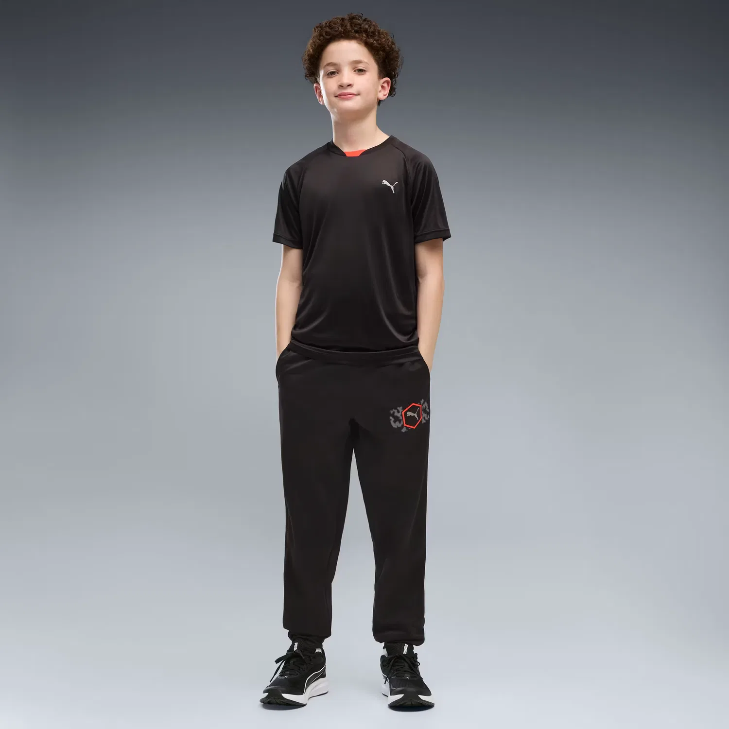 Детская футболка с принтом Active Sports Puma, Puma Black — фото 3