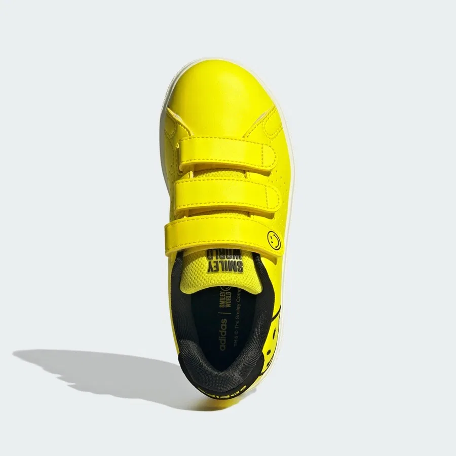 Детские спортивные кроссовки с принтом Smiley Advantage 2.0 adidas, Желтый — фото 4