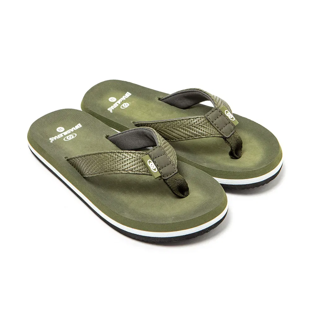 Детские шлепанцы с мягкими ремешками Brasileras Puff, Green