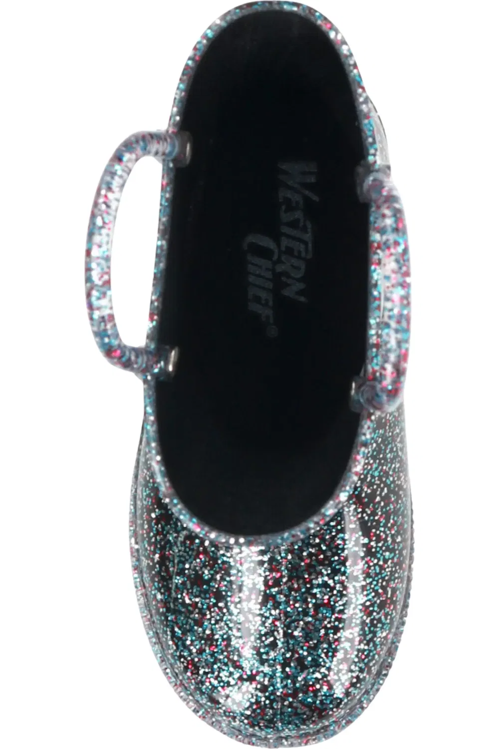 Детские сапоги резиновые с блестками Glitter Rain Boot Western Chief, Blue Multi — фото 4