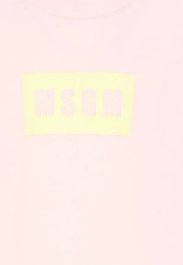 Футболка с принтом Print T-shirt Msgm, pink, розовый — фото 3