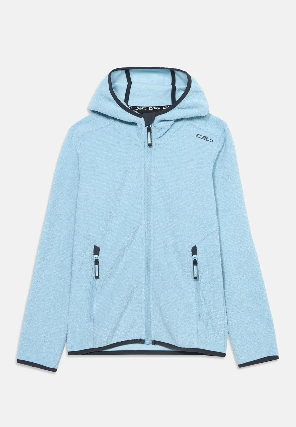 Куртка унисекс с капюшоном Fix Hood - флисовая куртка Cmp, Cool Blue